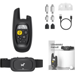 HELMER elektronický výcvikový obojek pro psy TC 400/ dosah 400 m/ IP67/ šířka obojku 2 cm/ délka obojku 70 cm