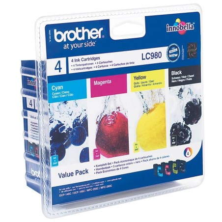 BROTHER inkoustová náplň LC-980 VALBP/ multipack/ Černá + tři barvy