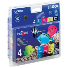 BROTHER inkoustová náplň LC-1000 VALBP/ multipack/ Černá + tři barvy