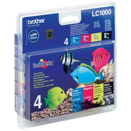 BROTHER inkoustová náplň LC-1000 VALBP/ multipack/ Černá + tři barvy