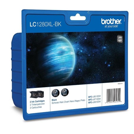 BROTHER inkoustová náplň LC-1280XL BKBP2/ multipack/ 2x černá