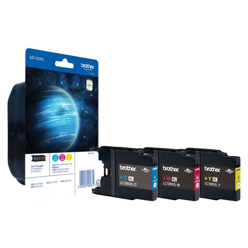 BROTHER inkoustová náplň LC-1280XLRBWBP/ multipack/ Tři barvy