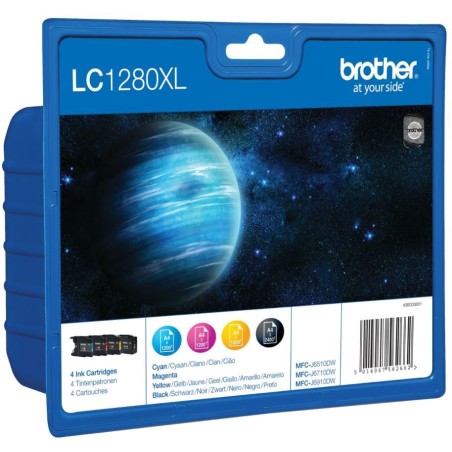 BROTHER inkoustová náplň LC-1280XLVALBP/ multipack/ Černá + tři barvy