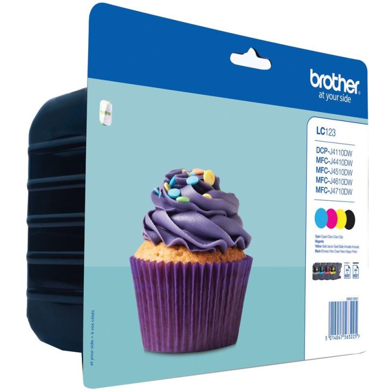 BROTHER inkoustová náplň LC-123VALBP/ multipack/ Černá + tři barvy)