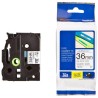 BROTHER laminated tape TZE-261/ white-black/ 36mm