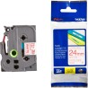 BROTHER laminated tape TZE-252/ white-red/ 24mm