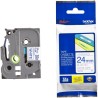 BROTHER laminated tape TZE-253/ white-blue/ 24mm