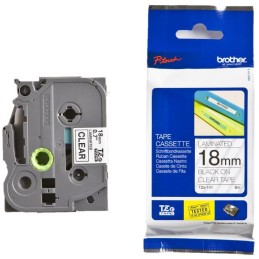 BROTHER laminovaná páska TZE-141/ průsvitná-černá/ 18mm