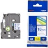 BROTHER laminated tape TZE-243/ white-blue/ 18mm