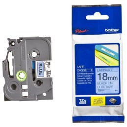 BROTHER laminovaná páska TZE-541/ modrá-černá/ 18mm