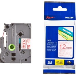 BROTHER laminovaná páska TZE-132/ průsvitná-červená/ 12mm