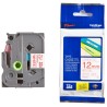 BROTHER laminated tape TZE-232/ white-red/ 12mm
