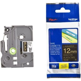 BROTHER laminovaná páska TZE-334/ černá-zlatá/ 12mm