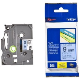 BROTHER laminovaná páska TZE-521/ modrá-černá/ 9mm