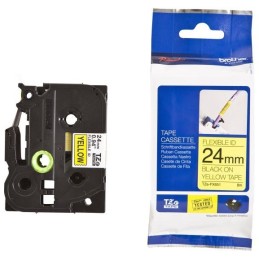 BROTHER flexibilní páska TZE-FX651/ žlutá-černá/ 24mm