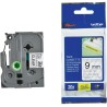 Taśma klejąca BROTHER TZE-S121/transparentno-czarna/9mm