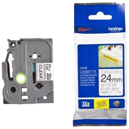 BROTHER extrémně přilnavá páska TZE-S151/ průsvitná-černá/ 24mm
