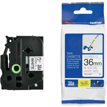 BROTHER flexibilní páska TZE-FX261 / bílá-černá/ 36mm