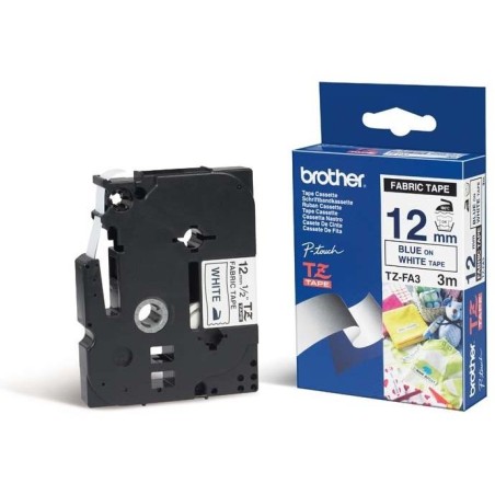 BROTHER zažehlovací páska TZ-FA3/ bílá-modrá/ 12mm