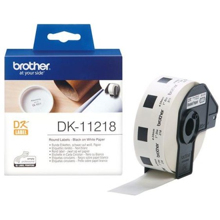 BROTHER papírové štítky DK-11218/ QL/ kulaté/ 1000ks/ průměr 24 mm