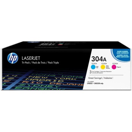 HP toner HP CF372AM pro HP CLJ CM2320 / CP2025 (3x2800 stran) CMY - CC531A -533A - 3pack originál