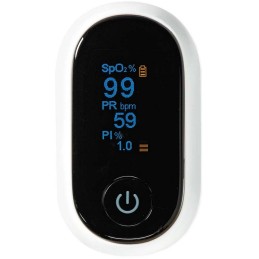 NEDIS chytrý pulzní oxymetr/ Bluetooth/ OLED displej/ Perfuzní index/ Pulzní frekvence/ Rušení proti pohybu/ Saturace ky