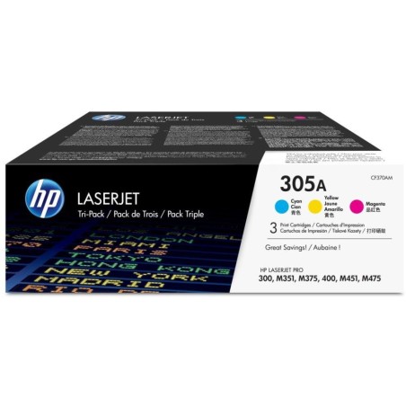 HP 305A CMY 3-pack LJ Toner Cart, 3 x 2600 str, CF370AM originál