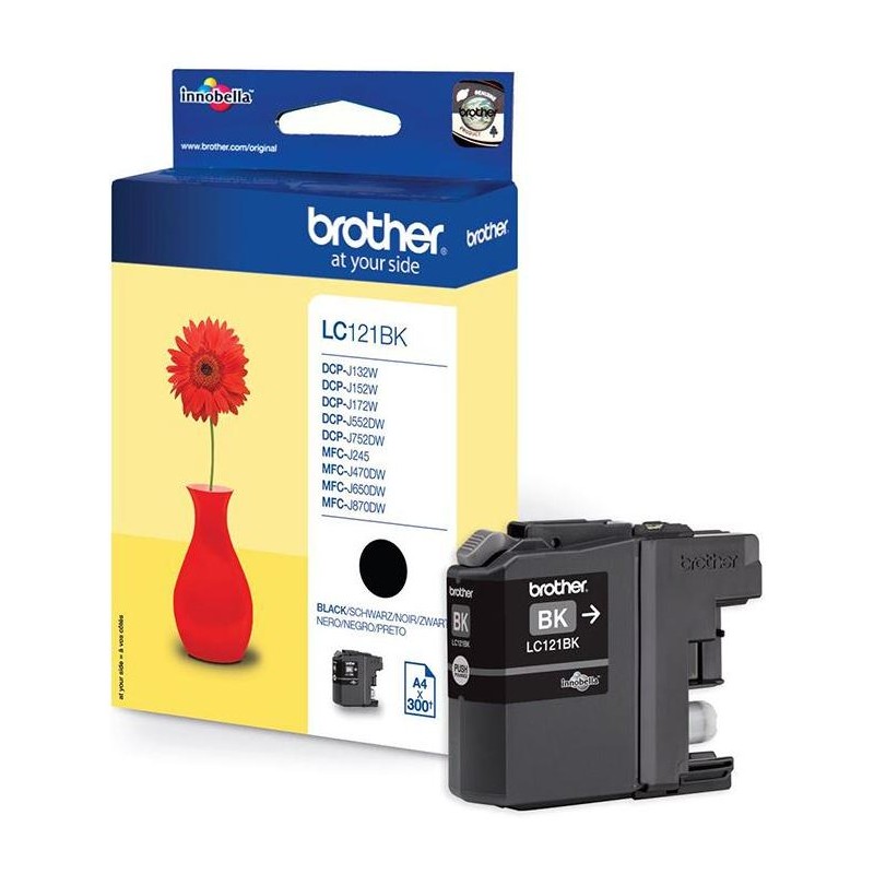 BROTHER inkoustová náplň LC-121BK/ Černá/ 300 stran