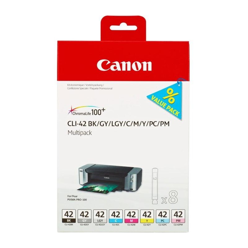 Canon multipack inkoustových náplní CLI-42 - 8 inkoustů