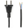 Kabel zasilający do odkurzacza NEDIS/CEE 7/17/250 V AC/PVC/czarny/luzem/7m
