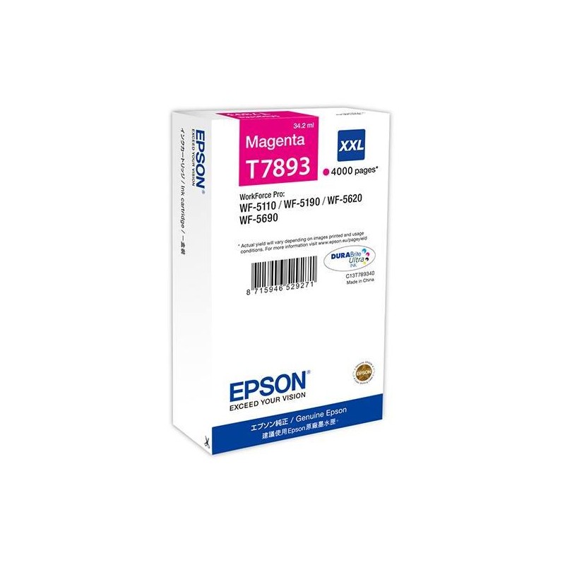 Epson inkoustová náplň/ C13T789340/ WF-5620/ WF-5690/ XXL/ Magenta