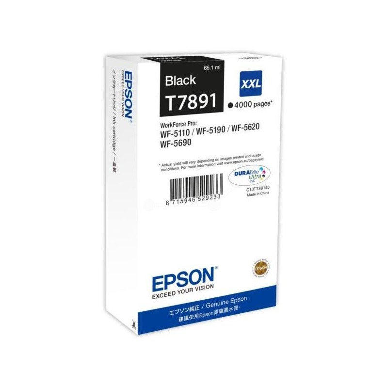 Epson inkoustová náplň/ C13T789140/ WF-5620/ WF-5690/ XXL/ Černá