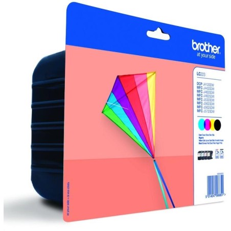 BROTHER inkoustová náplň LC-223VALBP/ multipack/ Černá + tři barvy/ 4x 550 stran