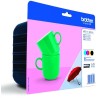 BROTHER inkoustová náplň LC-227XLVALBP/ multipack/ Černa + tři barvy/ 4x 1200 stran