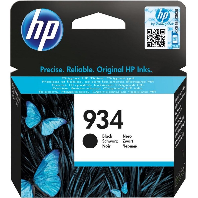 HP inkoustová kazeta 934 černá C2P19AE originál
