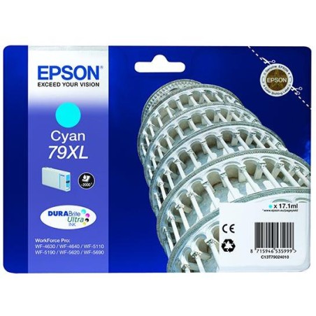 Epson inkoustová náplň/ T7902/ WF-5620/ WF-5690/ 17.1ml/ XL azurová