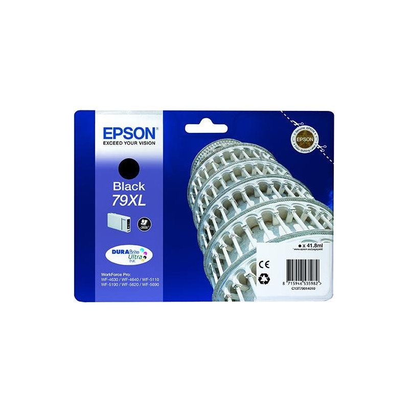 Epson inkoustová náplň/ C13T79014010/ WF-5620/ WF-5690/ 41.8ml/ XL Černá
