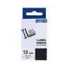 PRINTLINE compatible tape with Casio XR-12BU1 12mm, 8m, black print/blue base