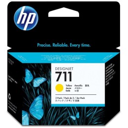 HP inkoustová kazeta 711 žlutá CZ136A originál 3-pack