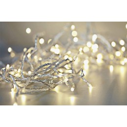 COLORWAY LED řetěz/ vnitřní / 200 LED / délka 20m / teplá bílá/ 8 funkcí/ napájení USB