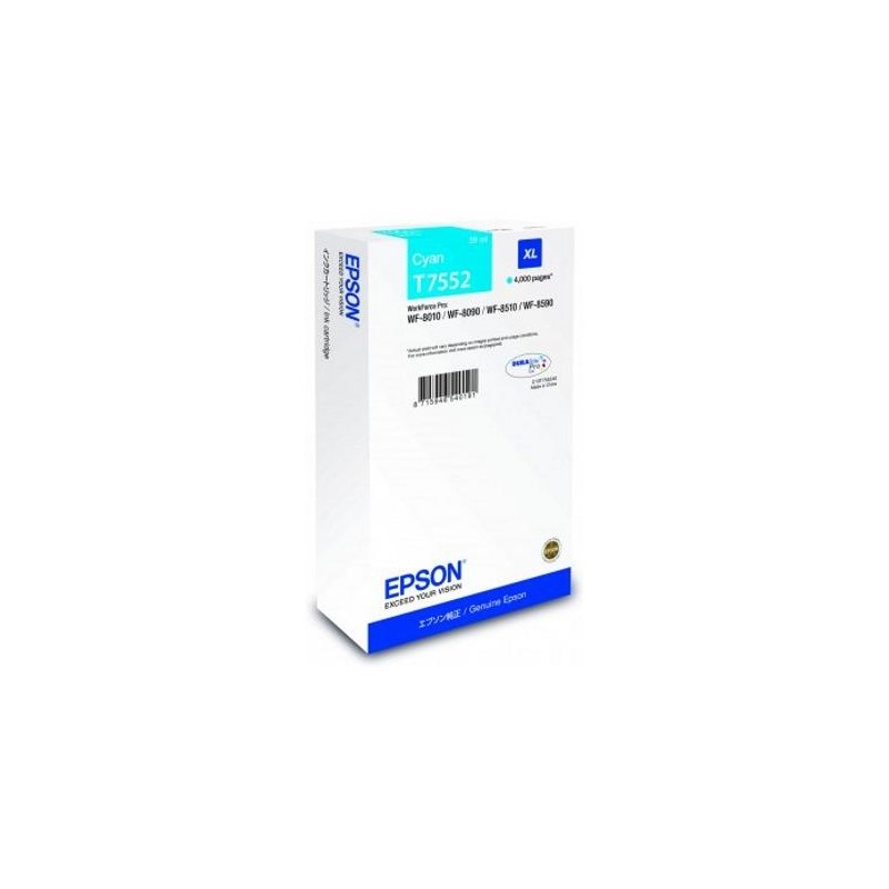 Epson inkoustová náplň/ C13T755240/ WF-8090/ 8590/ XL azurová