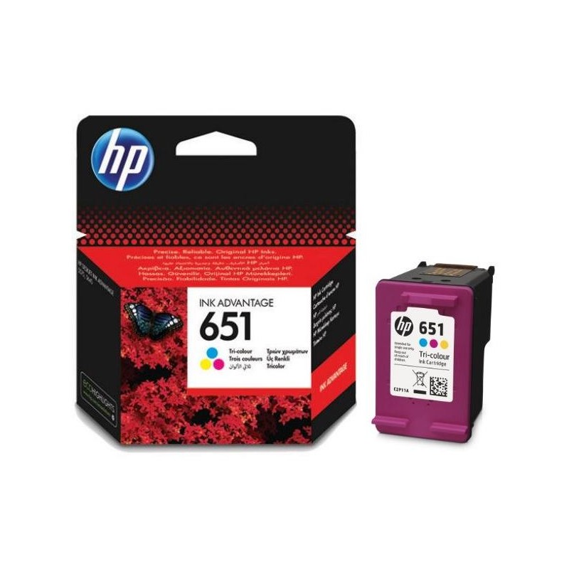 HP inkoustová kazeta 651 Tri-color C2P11AE originál
