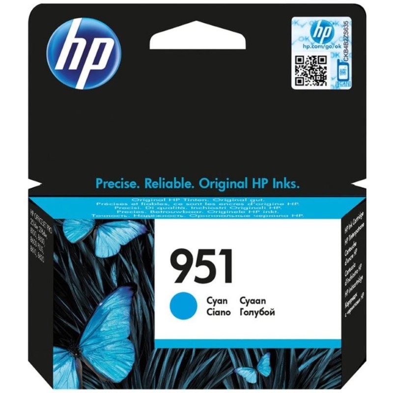 HP inkoustová kazeta 951 azurová CN050AE originál