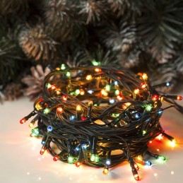 COLORWAY LED řetěz/ vnitřní / 100 LED / délka 10m / více barevný/ 8 funkcí/ napájení USB