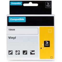 PRINTLINE kompatibilní páska s DYMO 1805420, 19mm, 5.5m, bílý tisk/zelený podklad, RHINO, vinylová