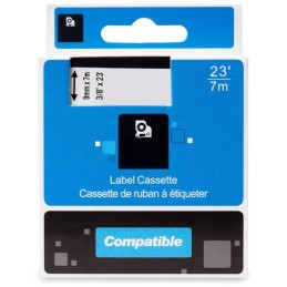 PRINTLINE kompatibilní páska s DYMO 40915, S0720700, 9mm, 7m, červený tisk/bílý podklad, D1