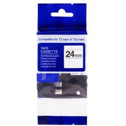 PRINTLINE kompatibilní páska s Brother TZE-FX151, 24mm, černý tisk/průsvitný podklad, flexibilní