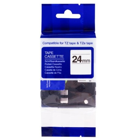PRINTLINE kompatibilní páska s Brother TZE-FX151, 24mm, černý tisk/průsvitný podklad, flexibilní