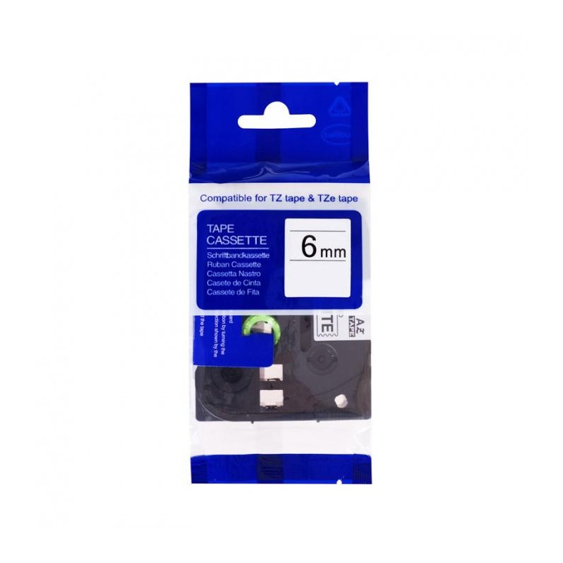 PRINTLINE kompatibilní páska s Brother TZE-FX111, 6mm, černý tisk/průsvitný podklad, flexi
