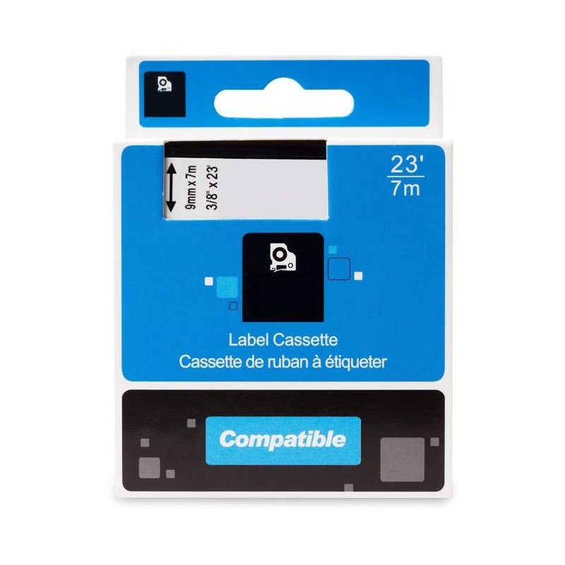 PRINTLINE kompatibilní páska s DYMO 45023, S0720630, 9mm, 7m, černý tisk/zlatý podklad, D1